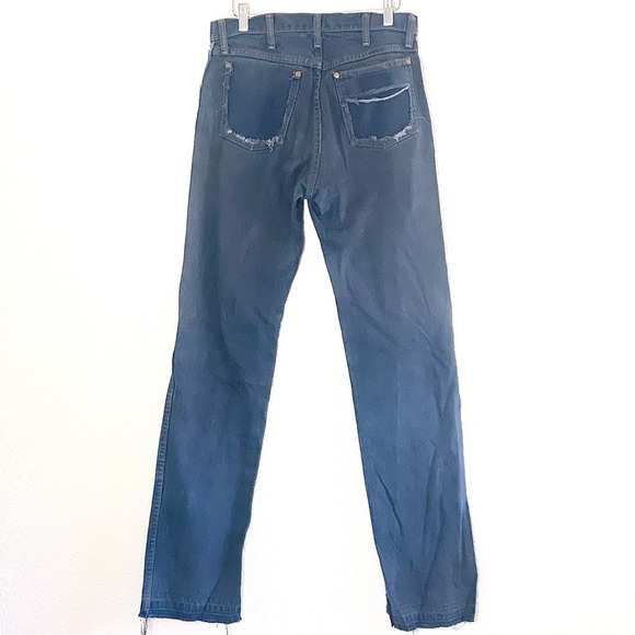 Wrangler | Vintage western straight leg denim high rise jeans patched si… - Picture 2 of 9